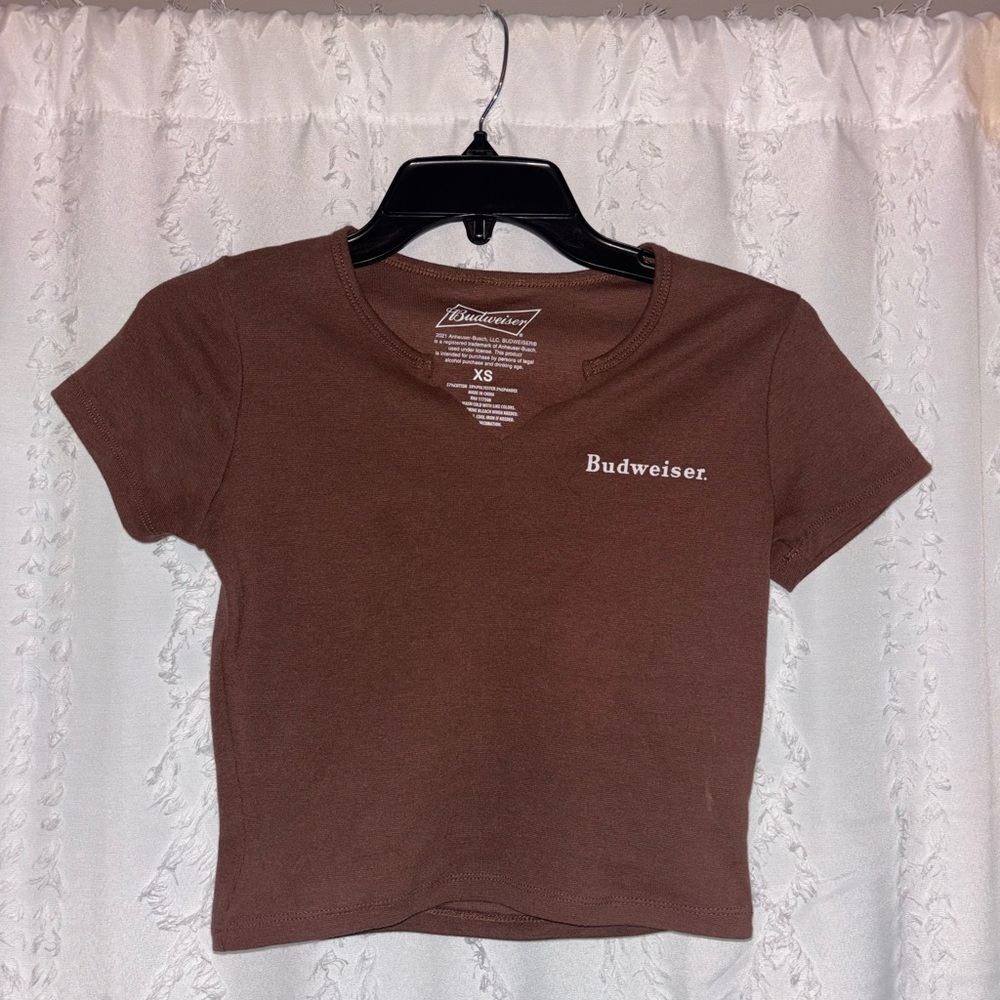 Pacsun Budweiser Brown Women's Crop Top
